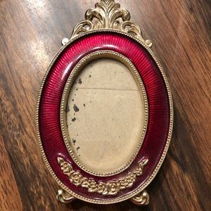 Vintage gold and red picture frame